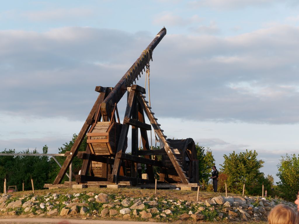 Mittelalterfest mit Katapult in Oberfranken